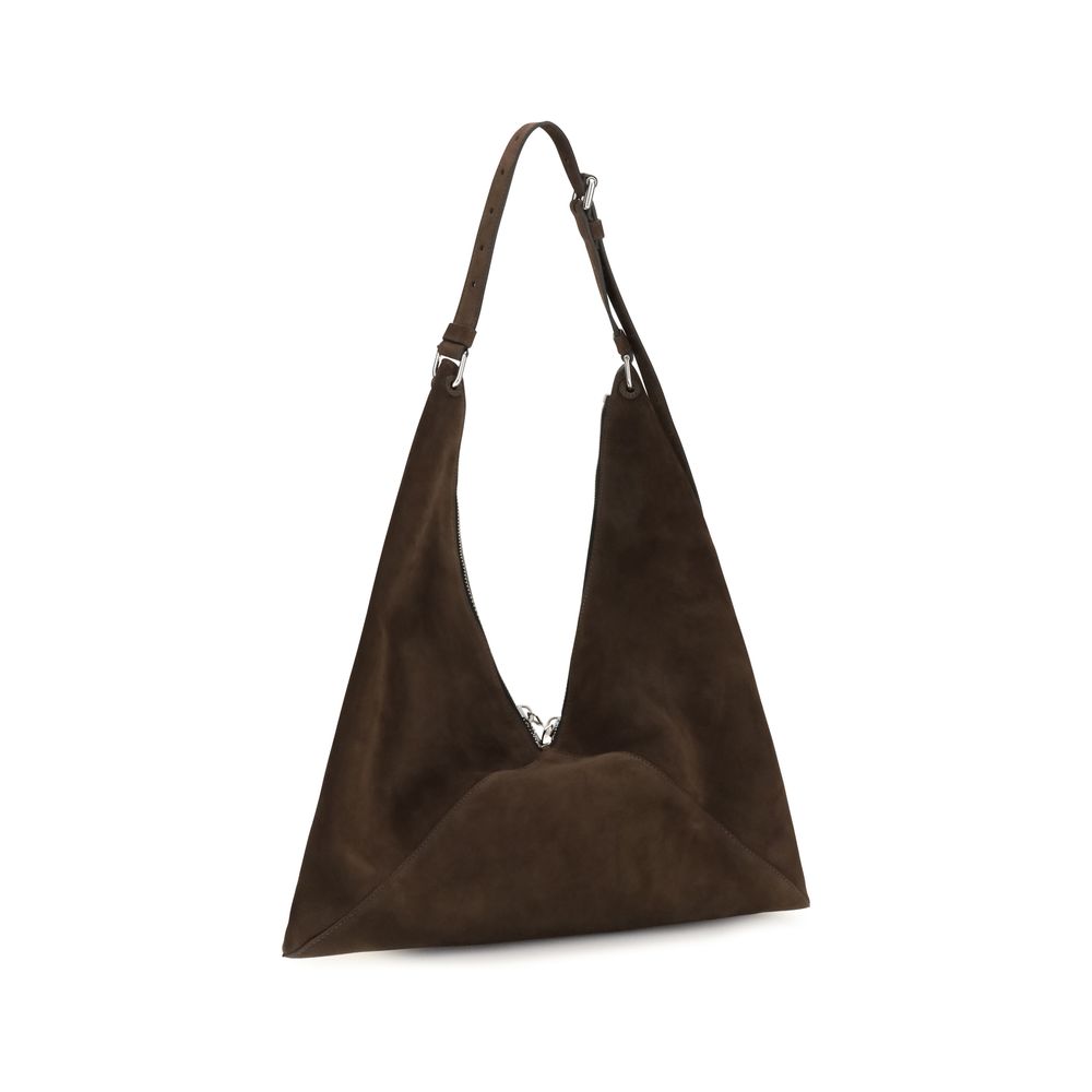 Moschino Braune Kalbsleder-Tasche Bos Taurus