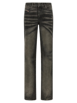 Diesel Schwarze Baumwoll-Jeans mit geradem Bein