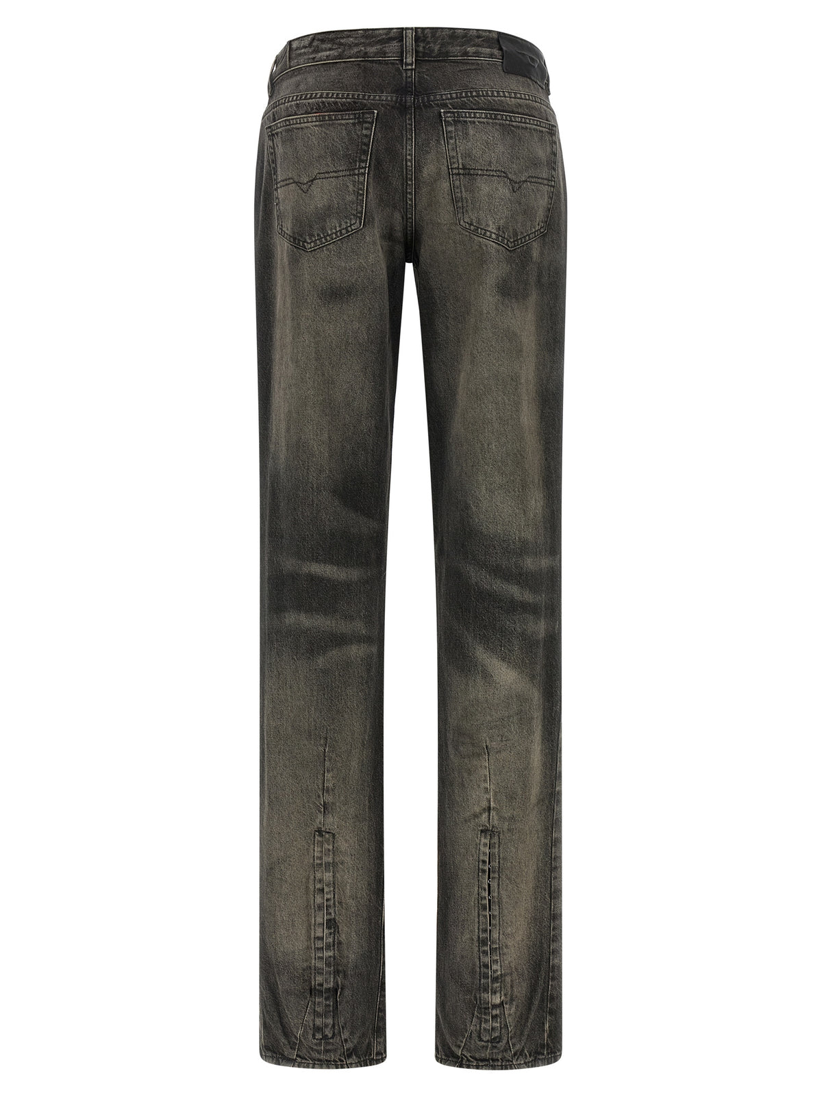 Diesel Schwarze Baumwoll-Jeans mit geradem Bein