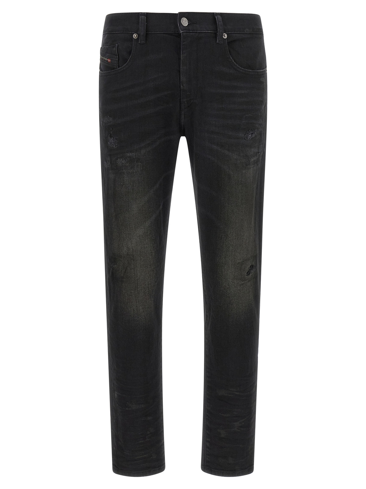 Diesel Schwarze Baumwoll-Jeans mit schmal zulaufendem Bein