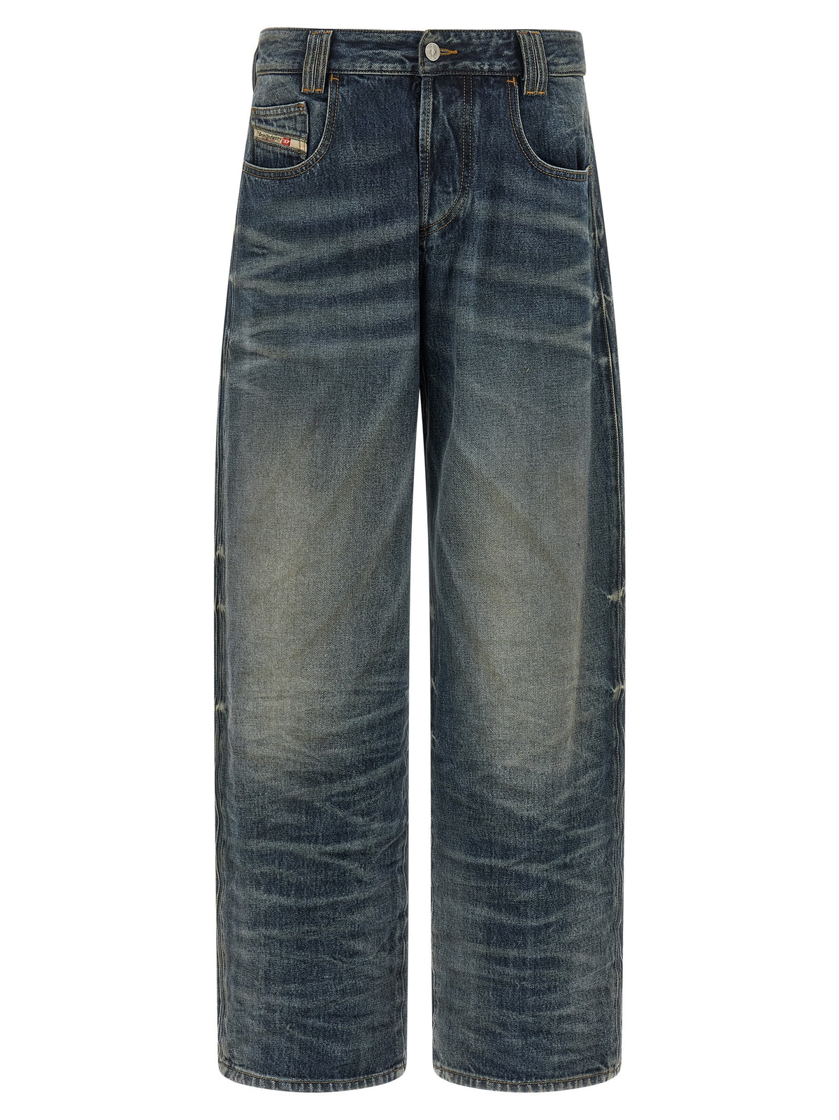 Diesel Blaue Baumwolljeans im Relaxed Fit