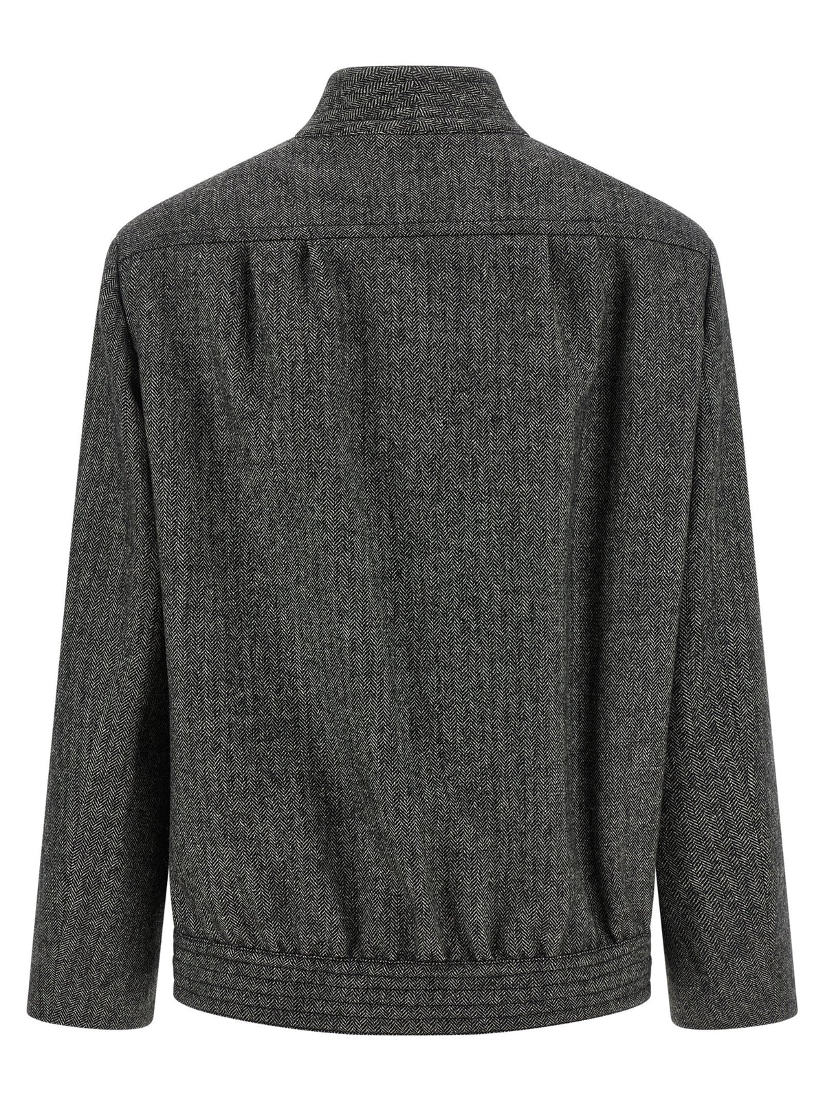 Blazé Milano Grauer Virgin Wool Maxikleid