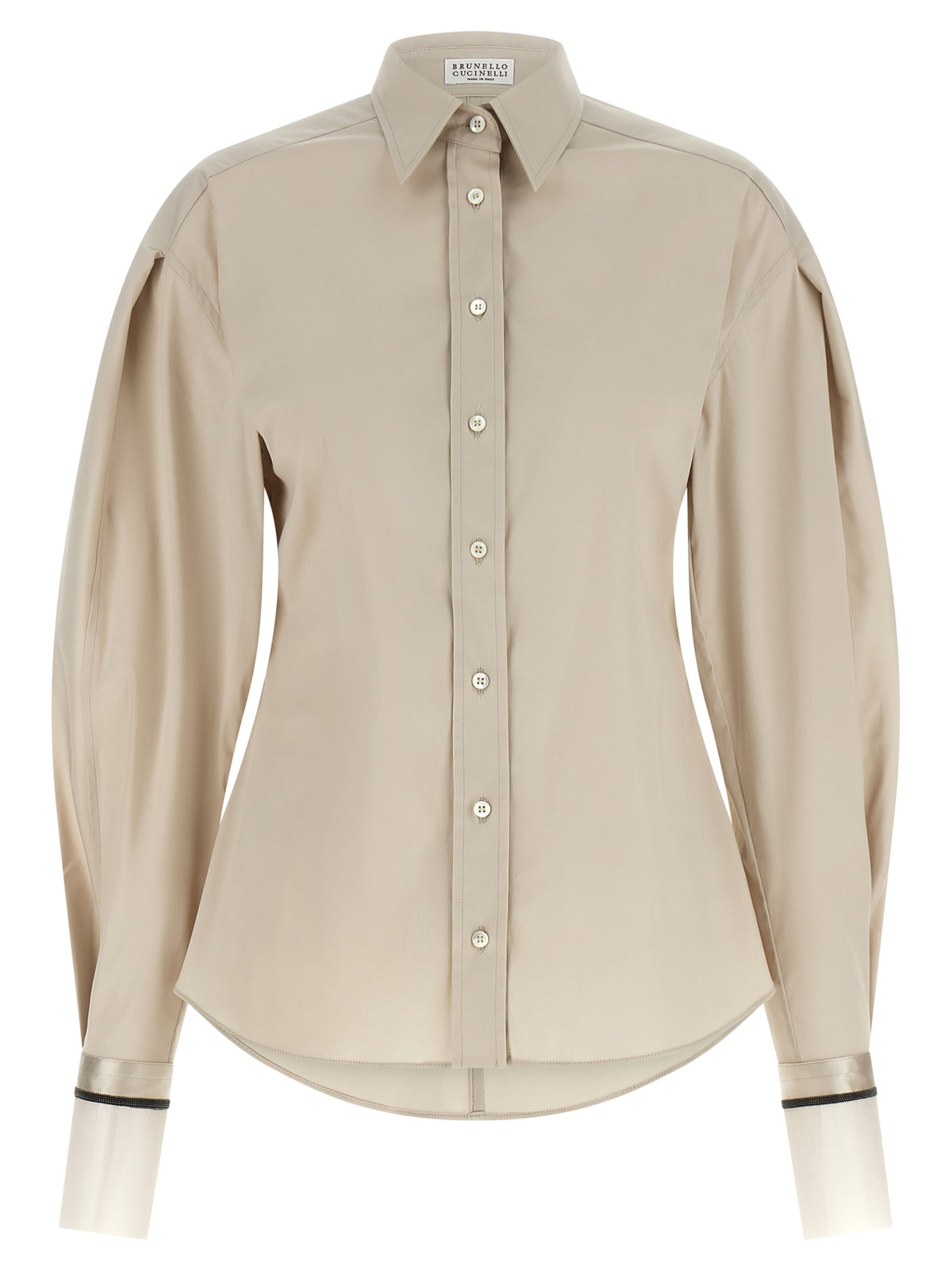 Brunello Cucinelli Beige Cotton Blouse