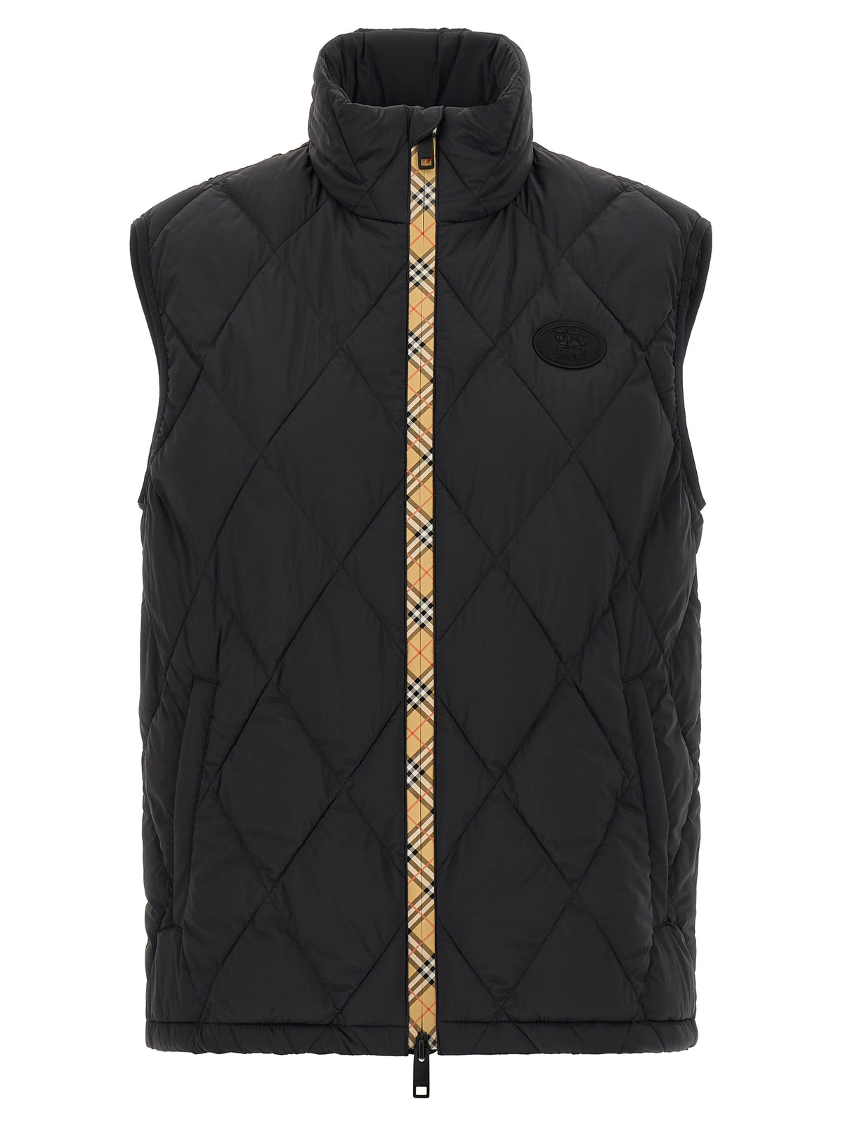 Burberry Schwarze ärmellose Jacke aus Polyamid