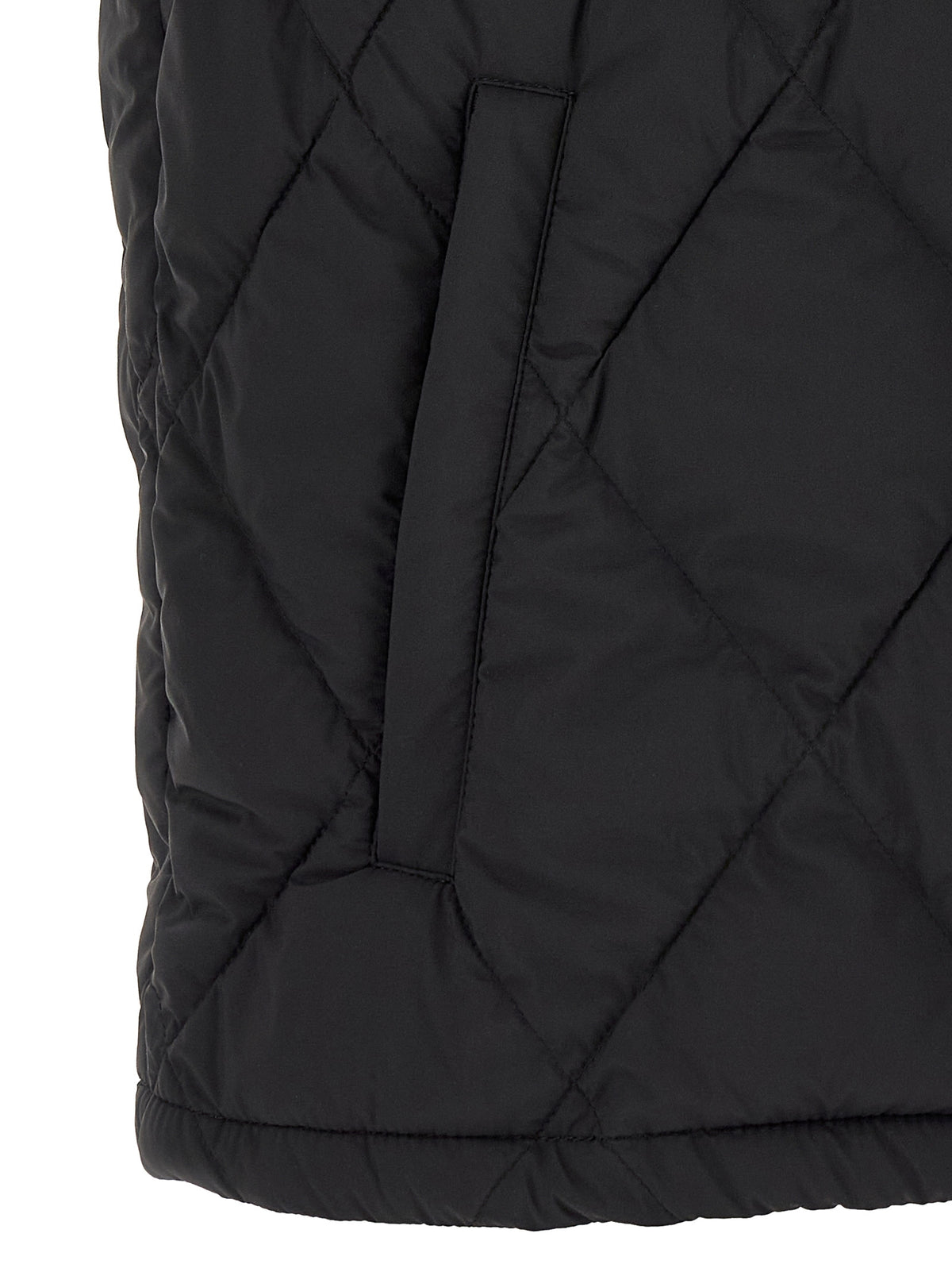 Burberry Schwarze ärmellose Jacke aus Polyamid