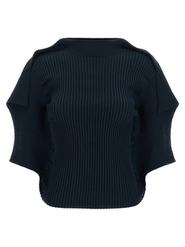 Issey Miyake Blaues Hemd mit Muster aus Polyester