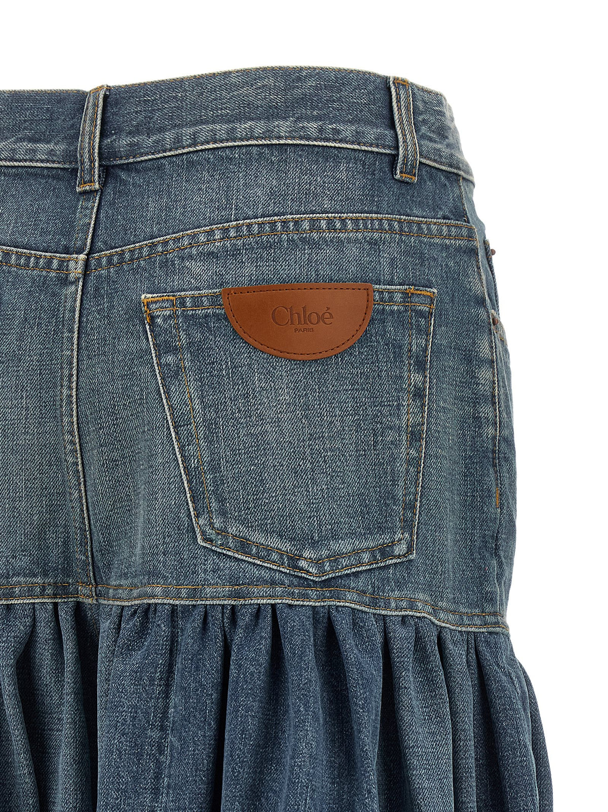 Chloé Blaue Jeansrock