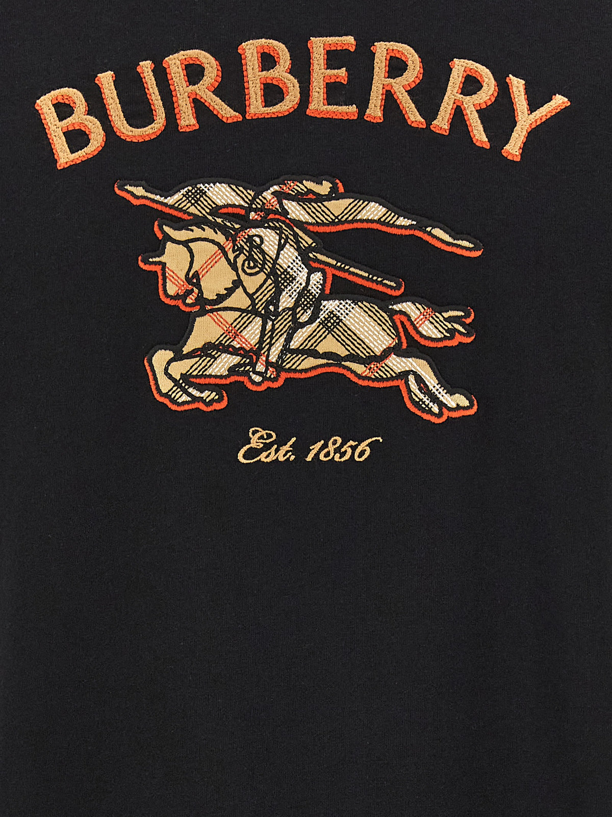 Burberry Schwarzes Baumwoll-T-Shirt
