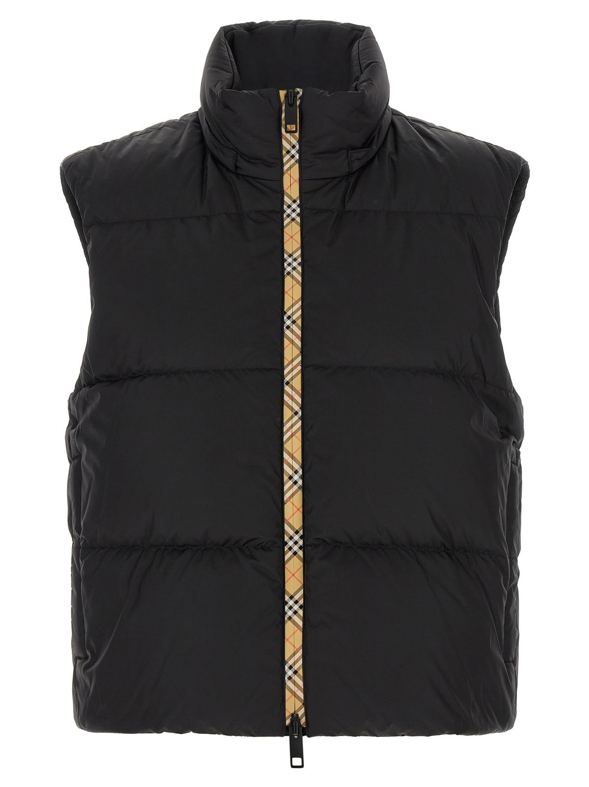 Burberry Schwarze ärmellose Jacke aus Polyamid