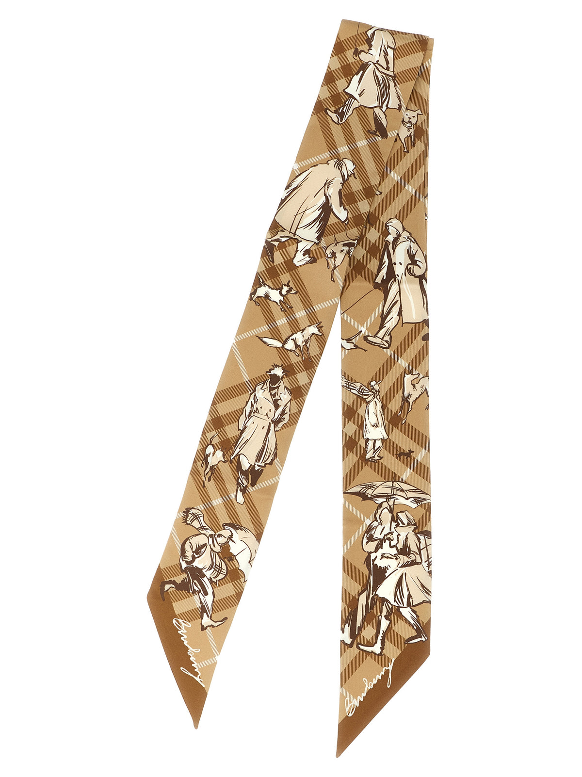 Burberry Beige Satin-Tuch