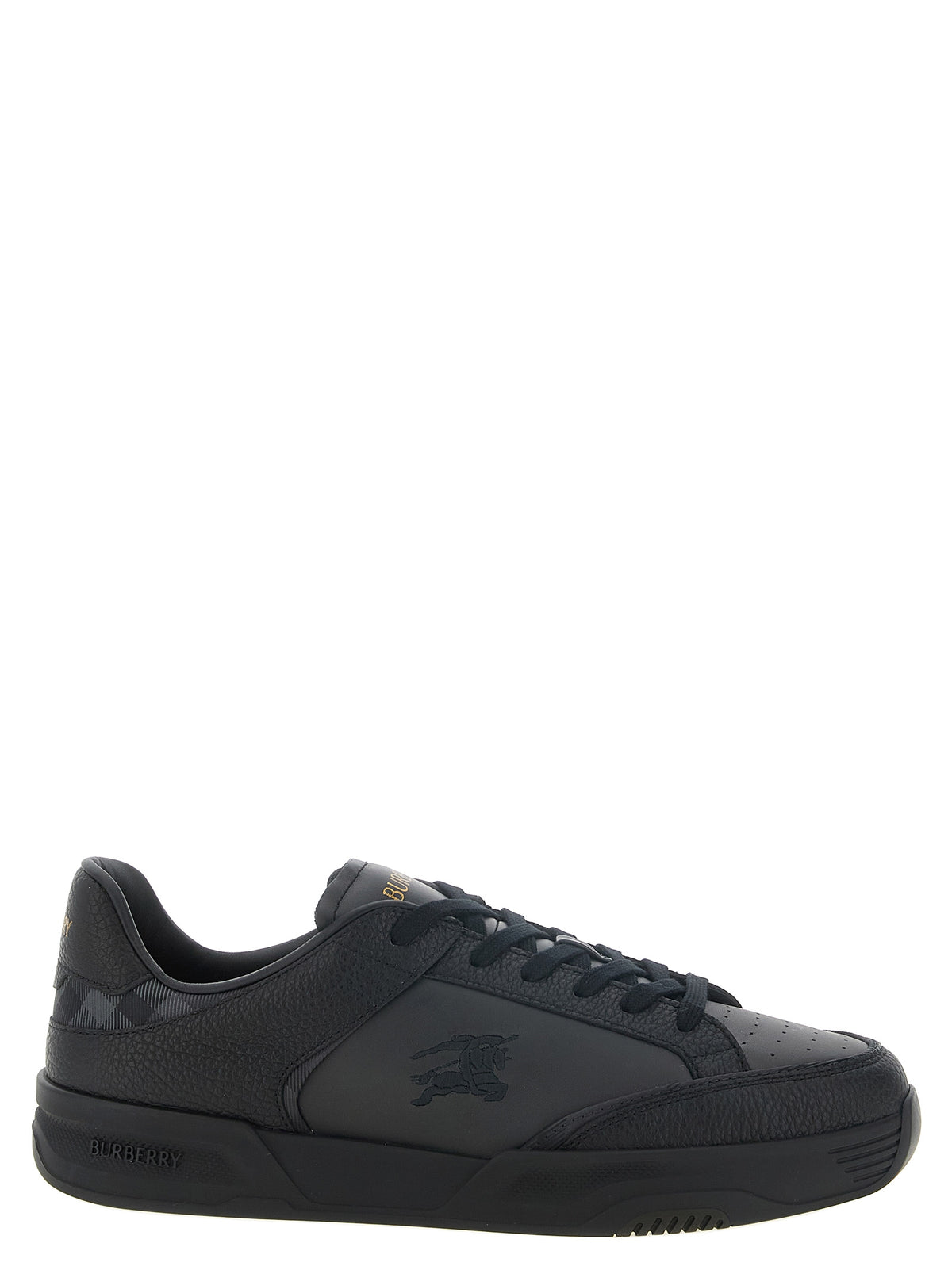 Burberry Schwarze Leder Chunky Sneaker