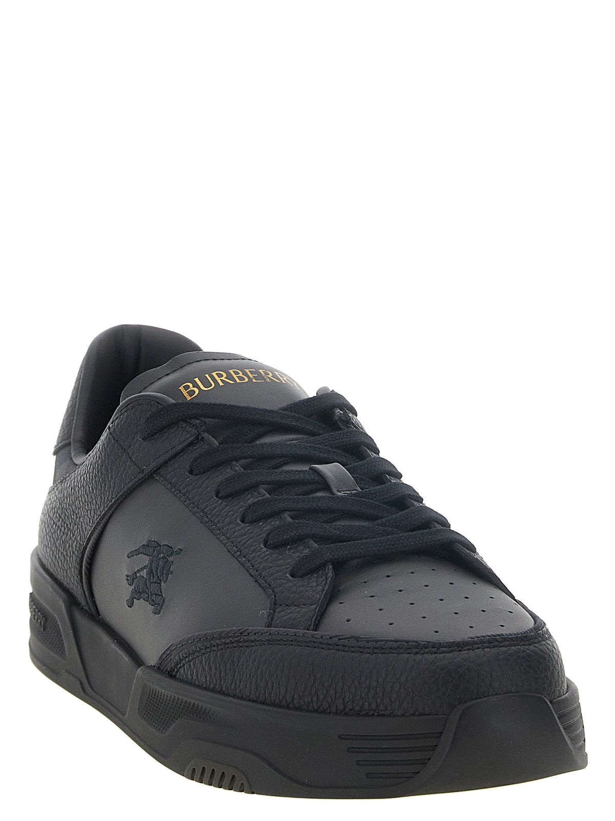 Burberry Schwarze Leder Chunky Sneaker