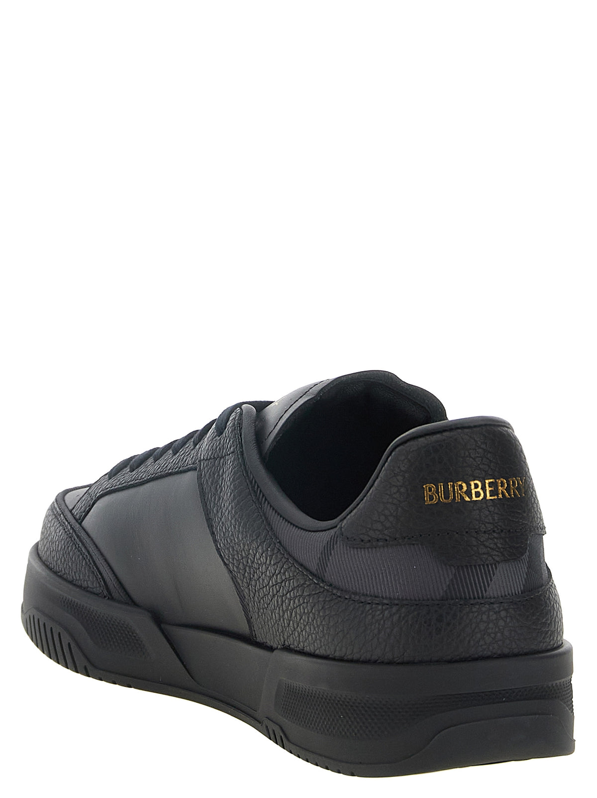 Burberry Schwarze Leder Chunky Sneaker