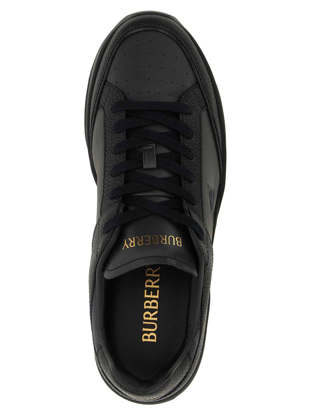Burberry Schwarze Leder Chunky Sneaker