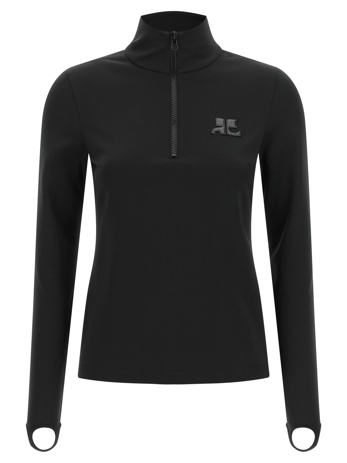 Courrèges Schwarzer Cardigan aus Polyamid