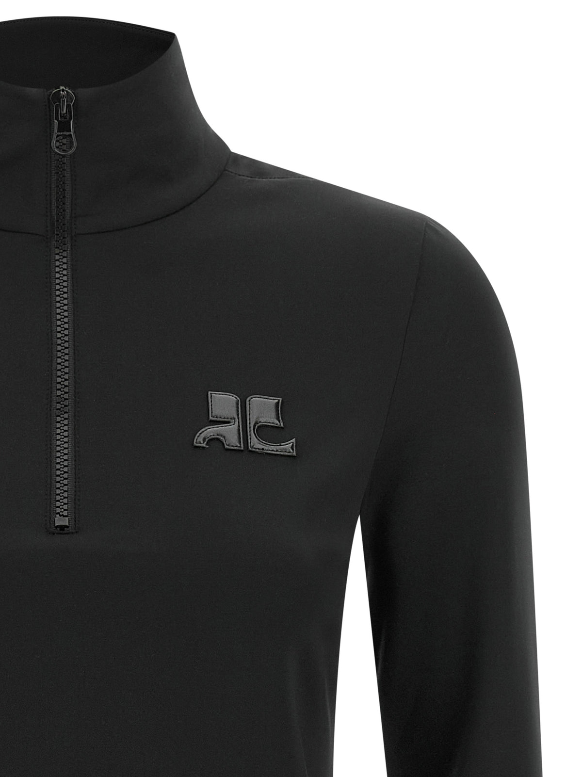 Courrèges Schwarzer Cardigan aus Polyamid
