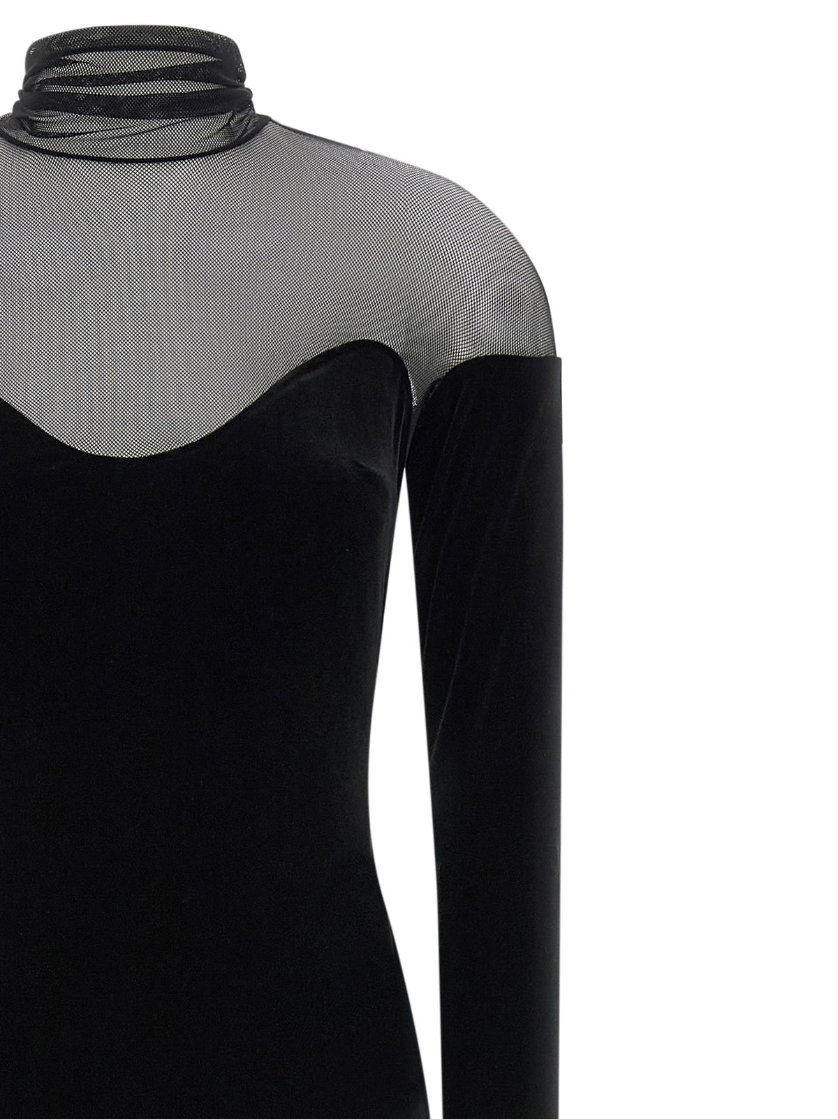 Elisabetta Franchi Schwarzes Maxikleid aus Polyester