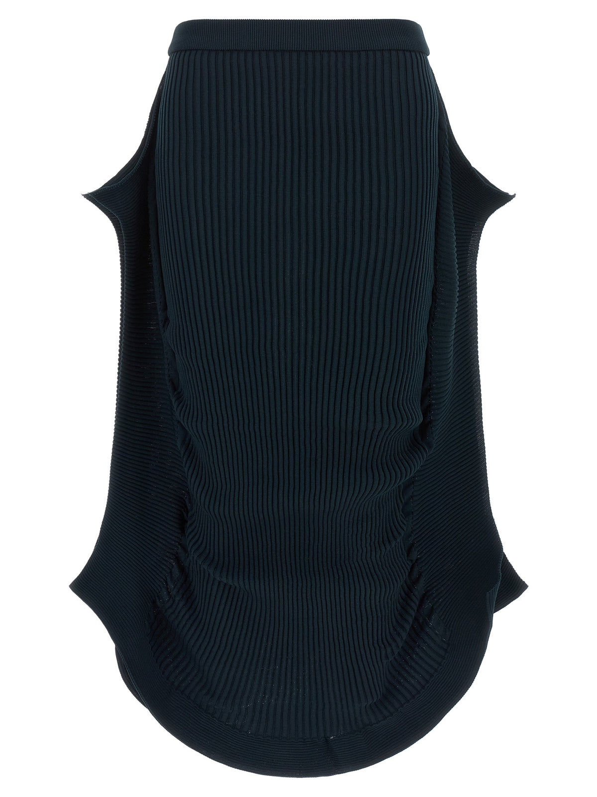 Issey Miyake Blauer Midirock aus Polyester