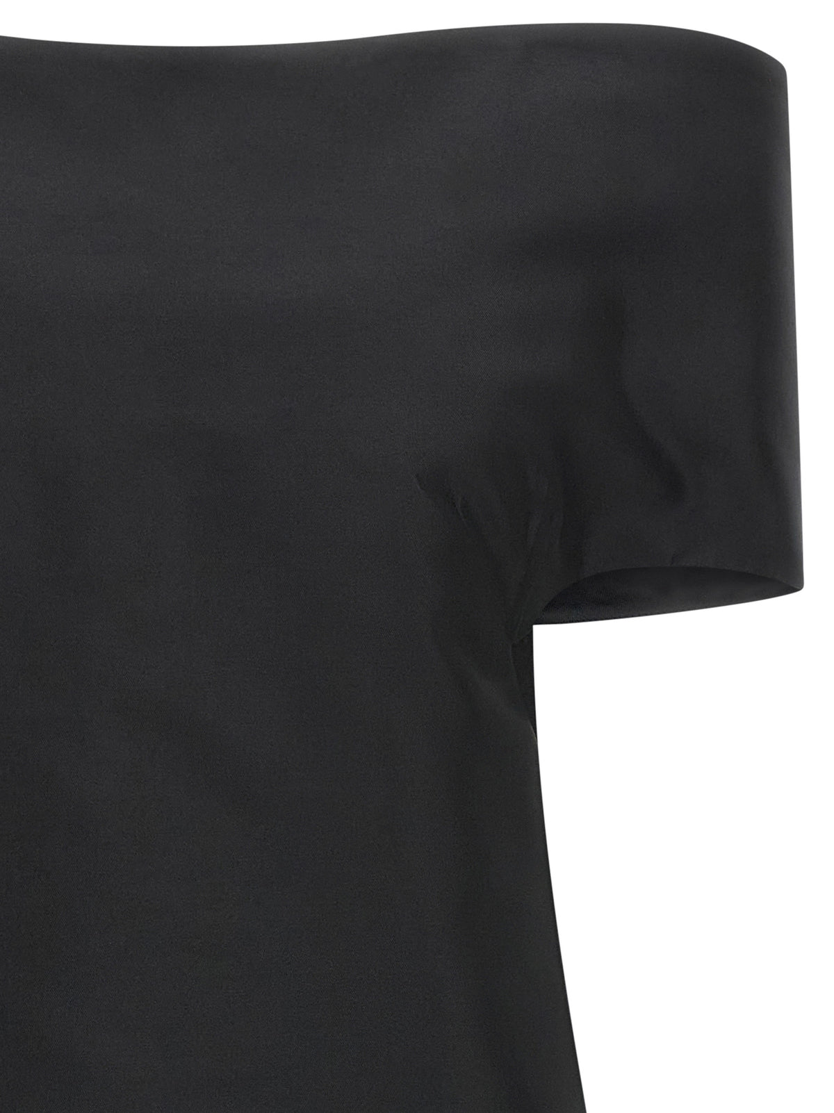 Jil Sander Schwarzes Seiden-Midikleid