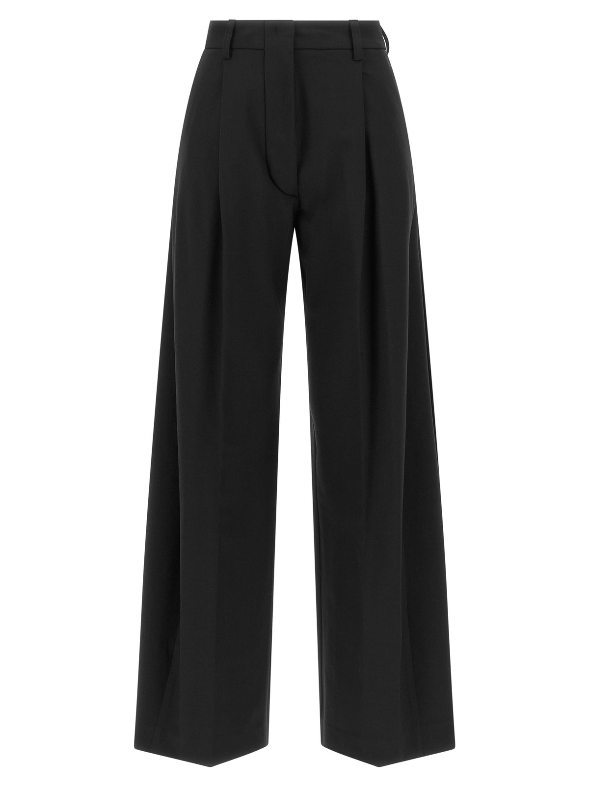 THELATEST Schwarze Palazzo-Hose aus Polyester