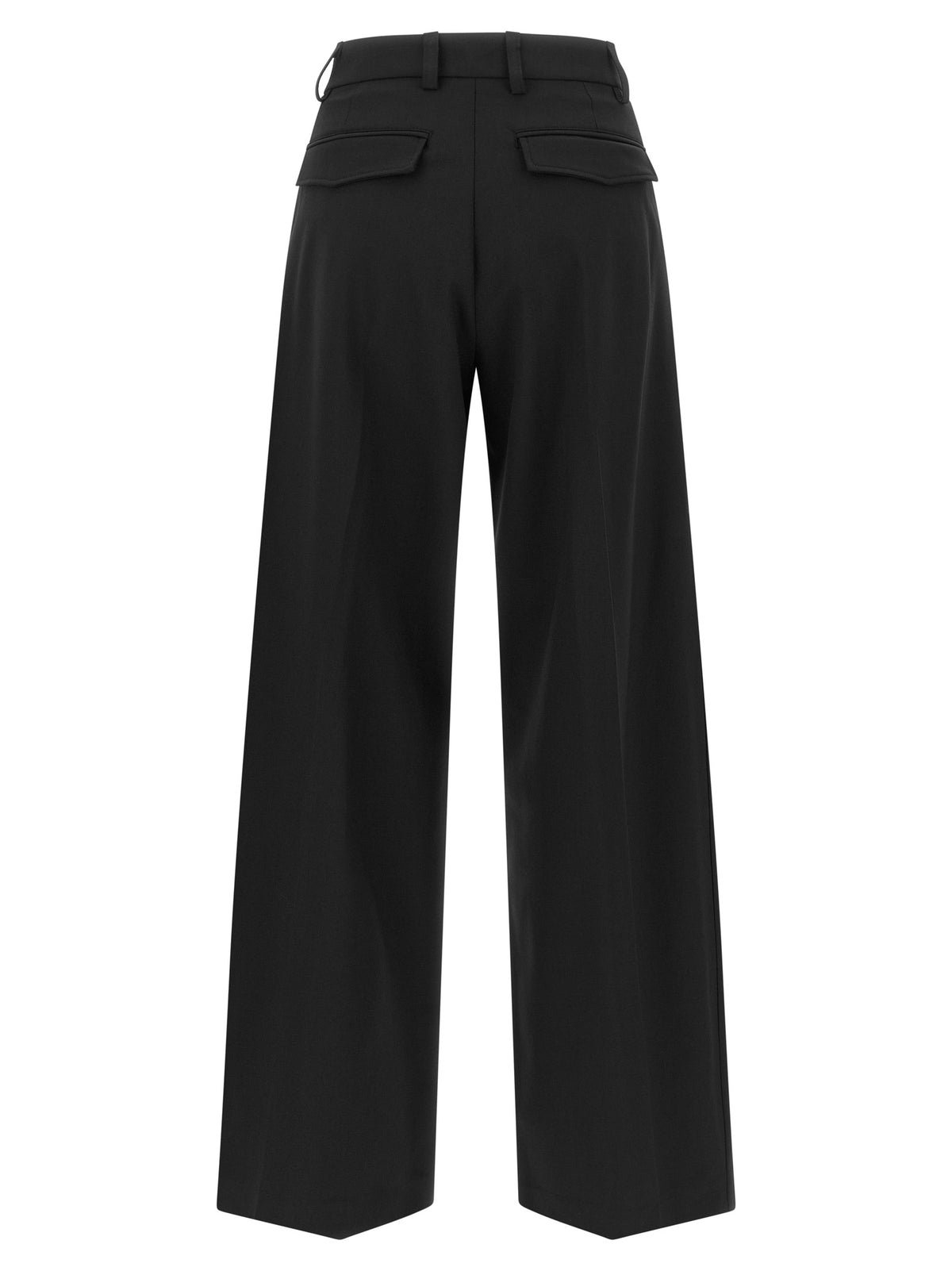 THELATEST Schwarze Palazzo-Hose aus Polyester