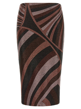 Emilio Pucci Midi-Rock aus Bordeaux-Polyamid