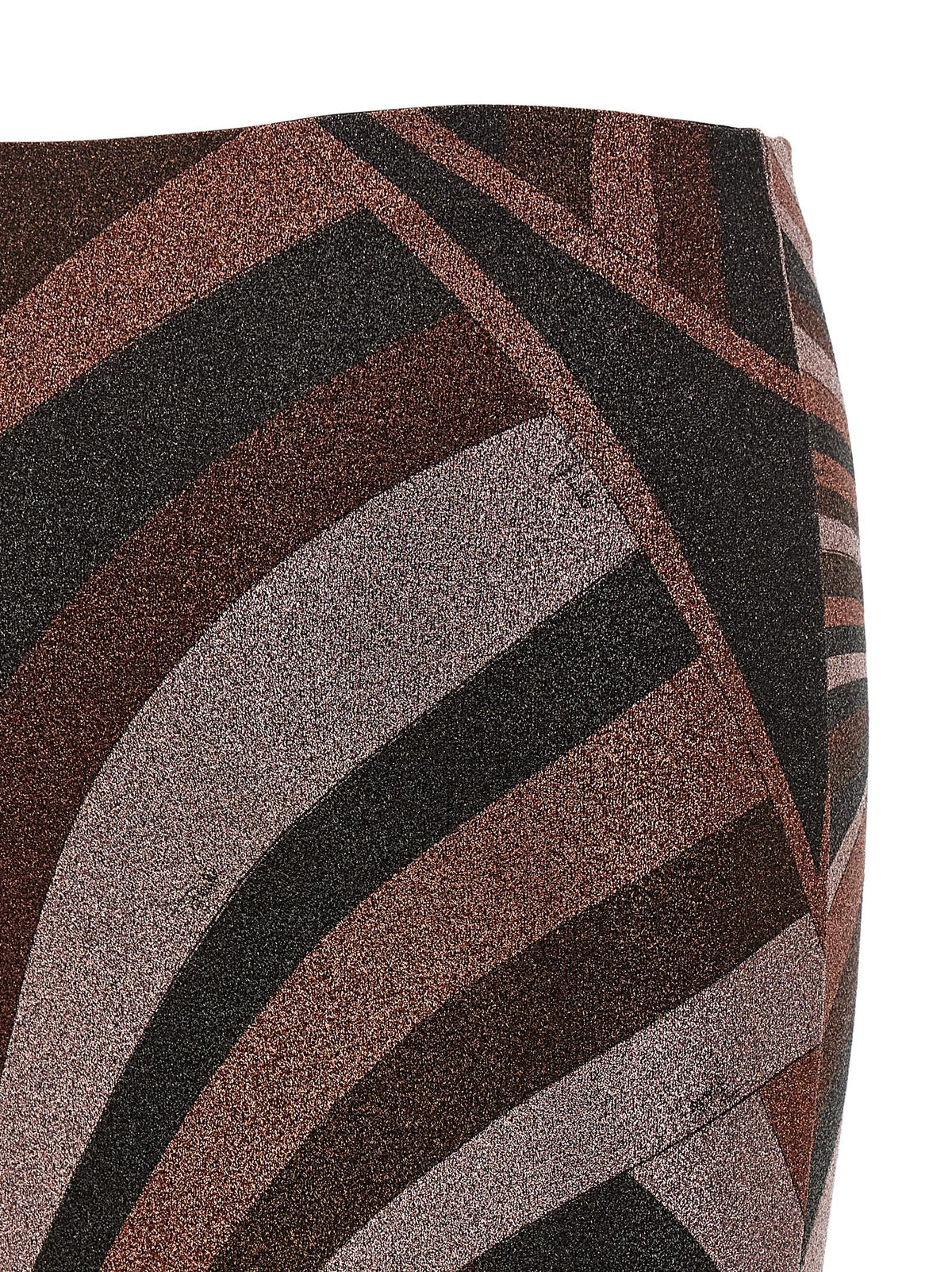 Emilio Pucci Midi-Rock aus Bordeaux-Polyamid