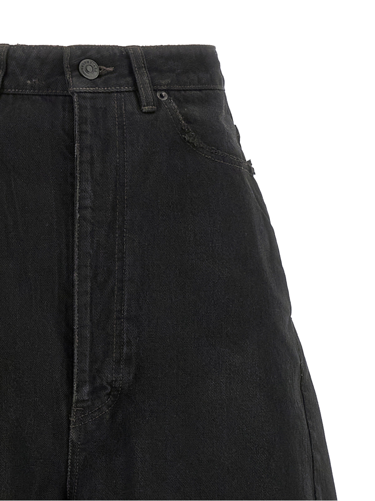 Balenciaga Schwarze Jeans aus Baumwolle mit geradem Bein