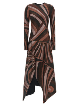 Emilio Pucci Mittelblaues Midikleid aus Polyamid