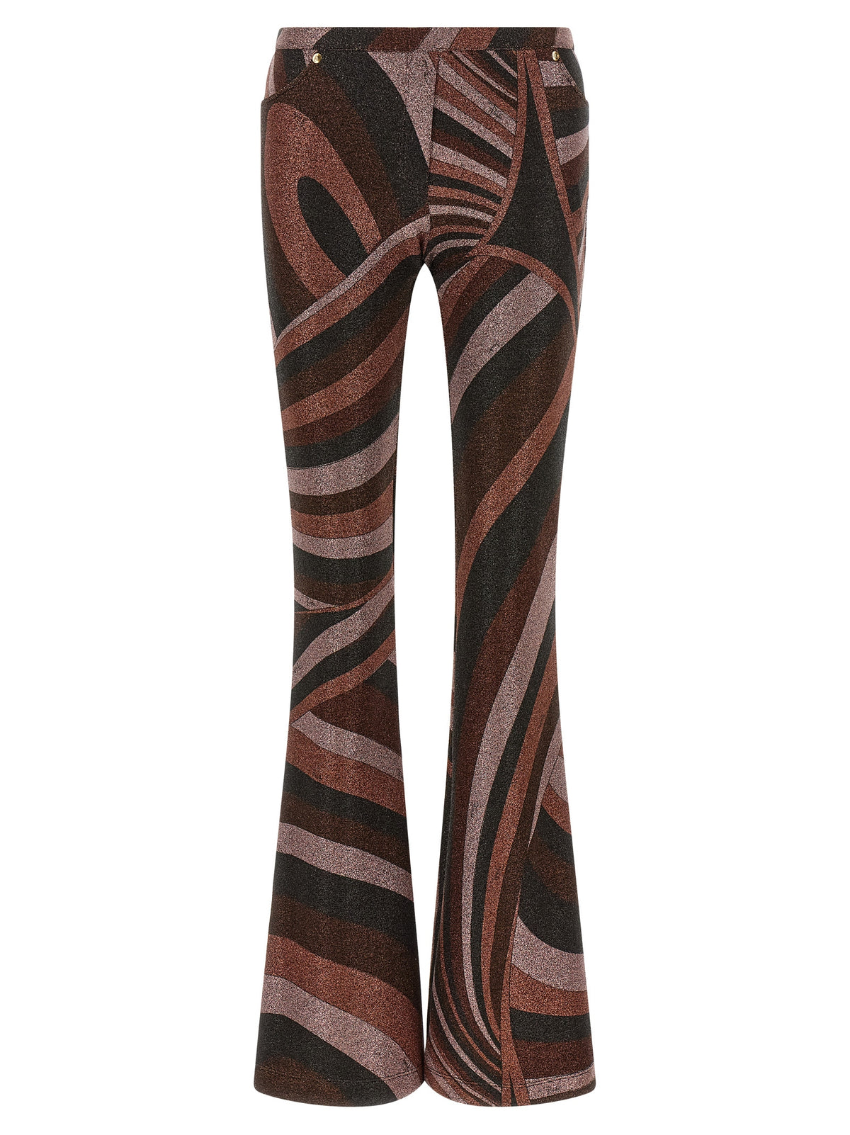 Emilio Pucci Bordeaux Polyamid Schlaghose