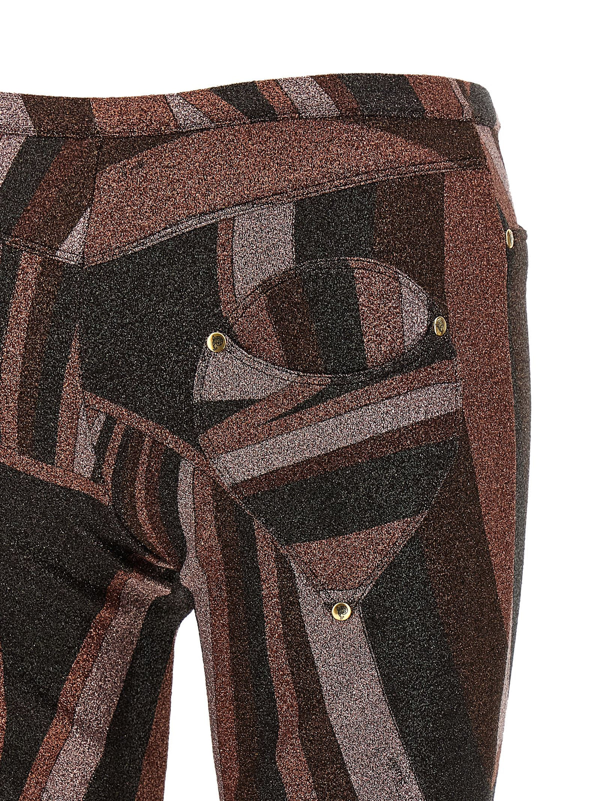 Emilio Pucci Bordeaux Polyamid Schlaghose