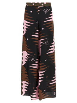 Emilio Pucci Multicolor Silk Casual Pants