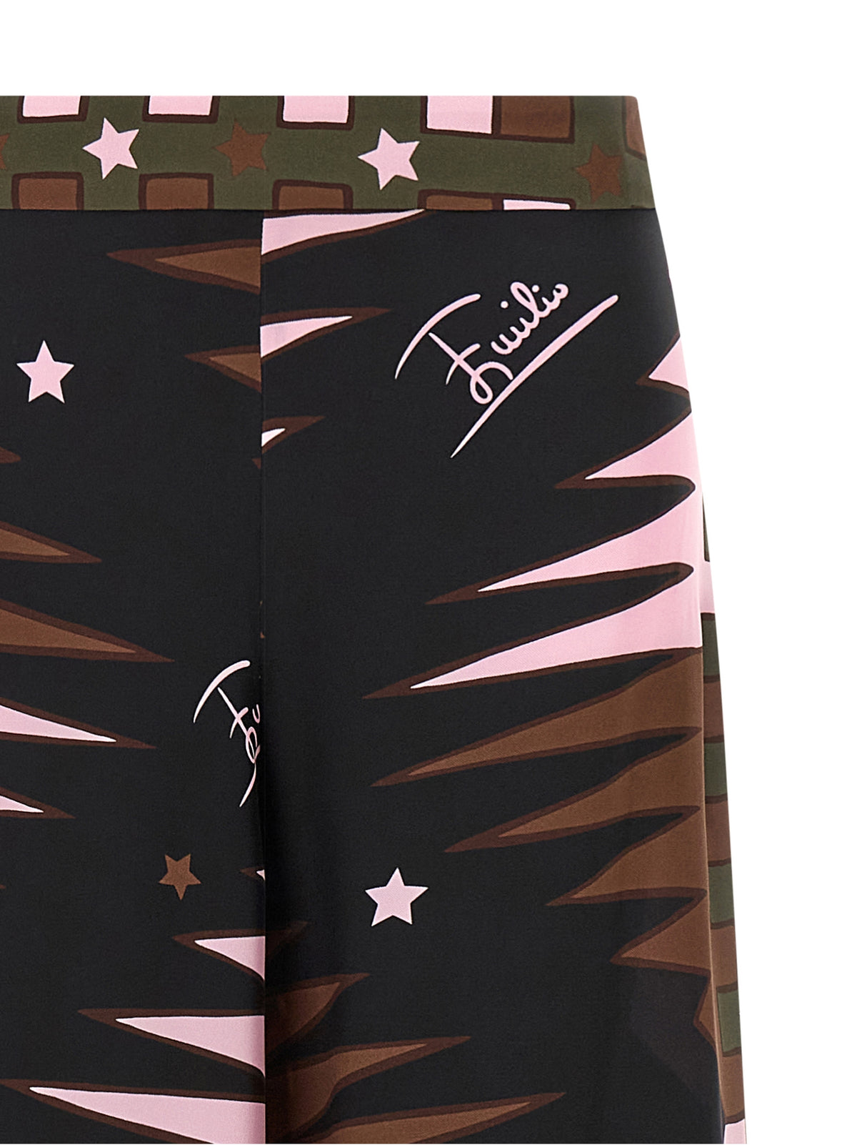 Emilio Pucci Multicolor Silk Casual Pants
