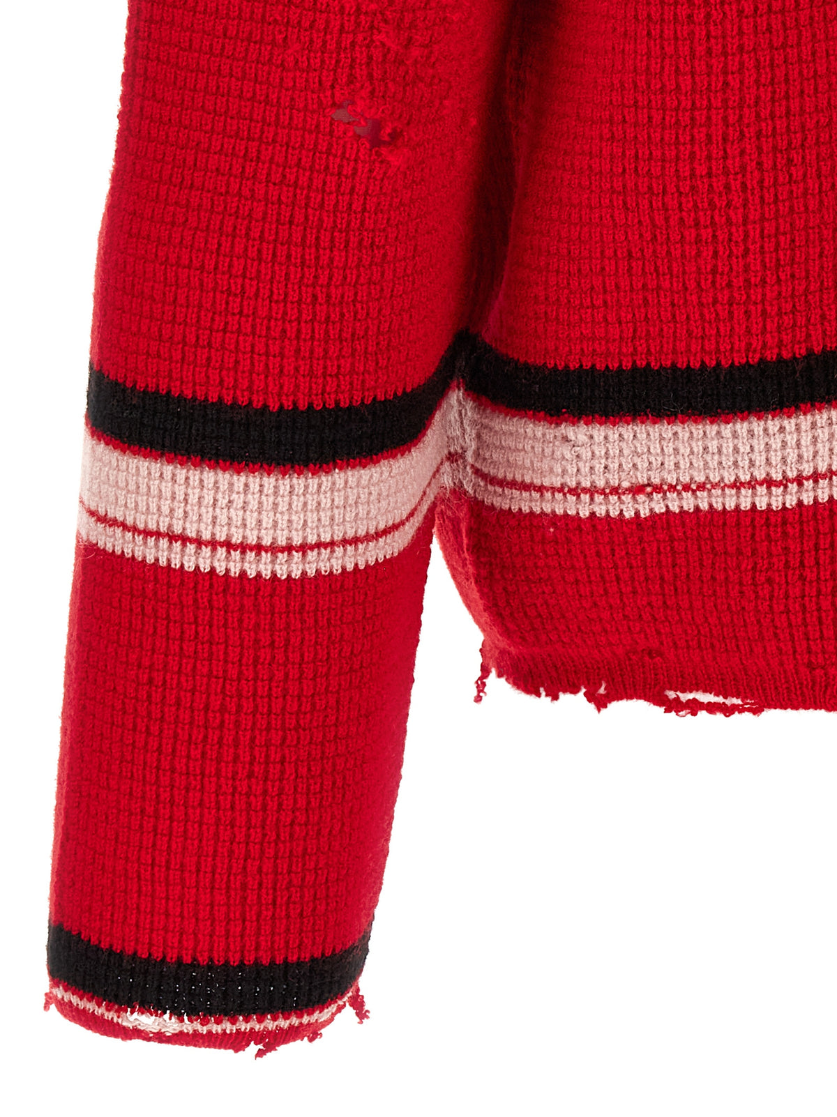 SECOND/LAYER Roter Wollcardigan