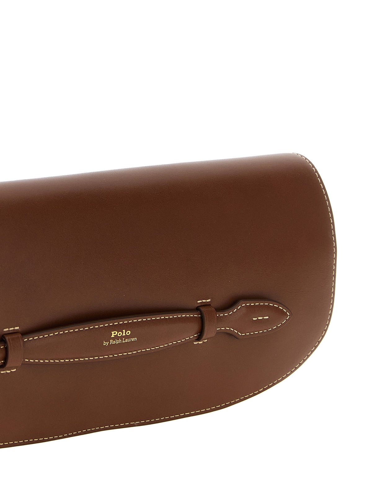 Polo Ralph Lauren Braune Clutch aus Rindsleder