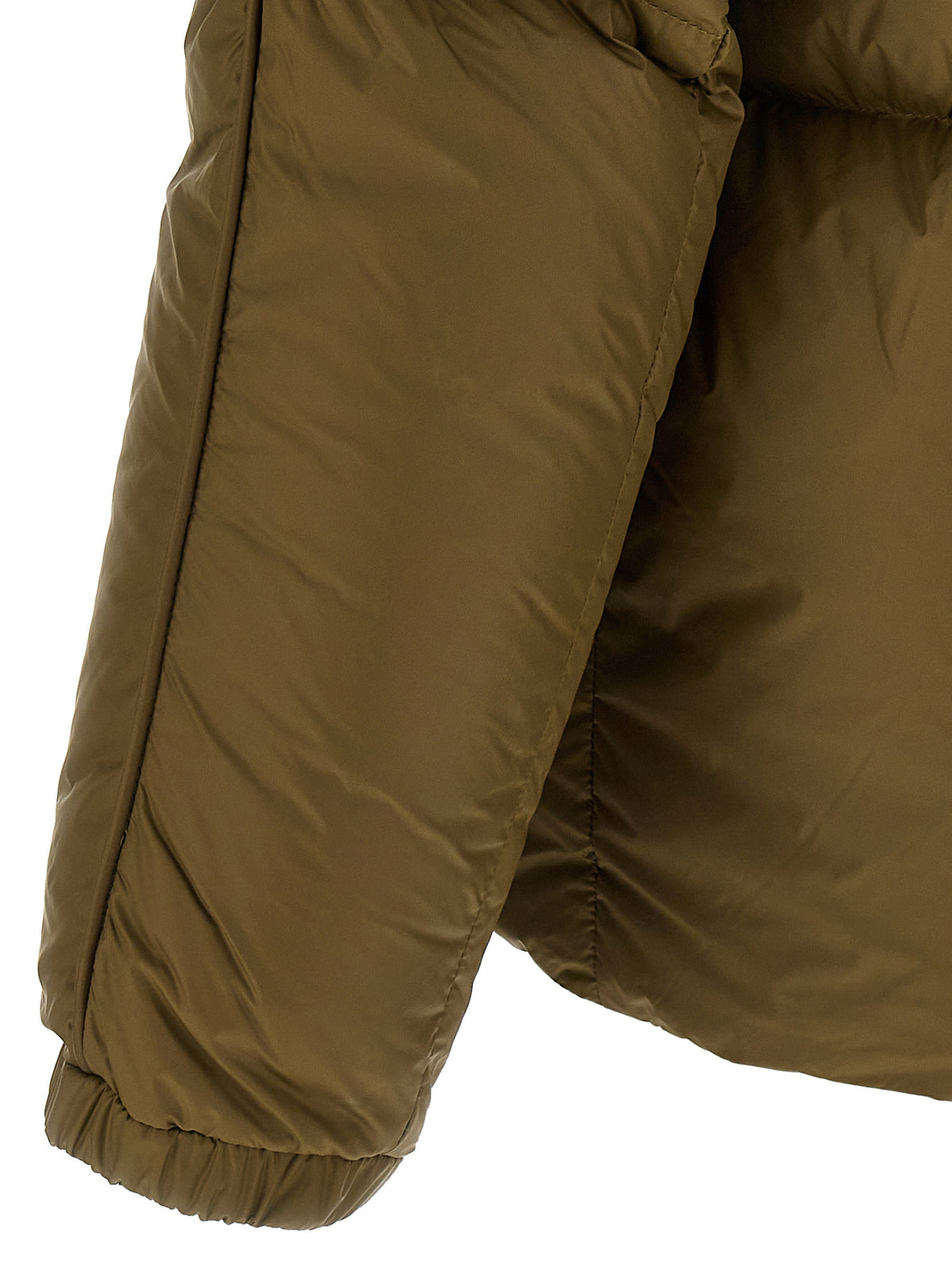 LAMINAR Zweifarbige Polyamid-Steppjacke in voller Länge