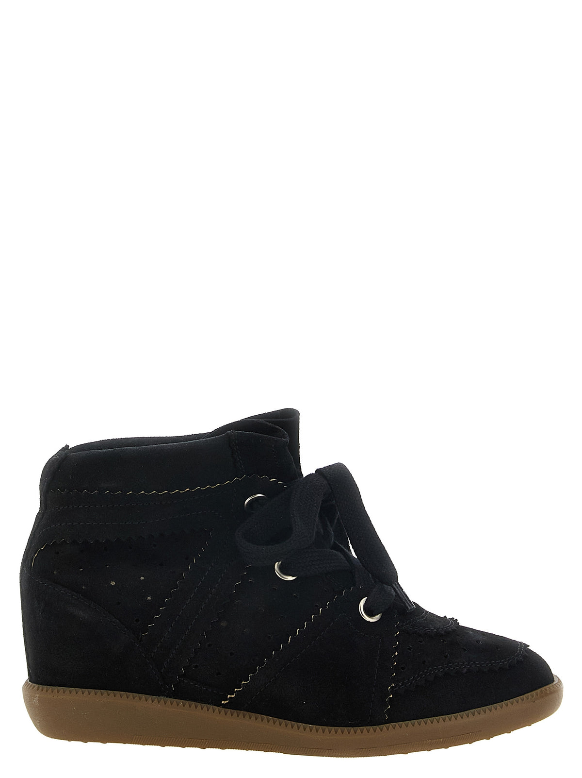Isabel Marant Schwarze Keilabsatz-Sandalen aus Rindsleder