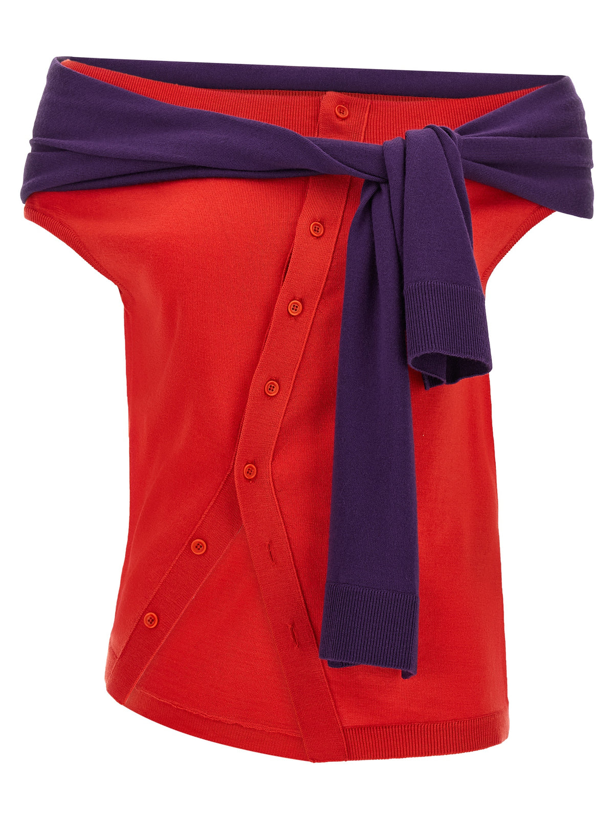 J.W.Anderson Ärmelloses T-Shirt aus roter Wolle
