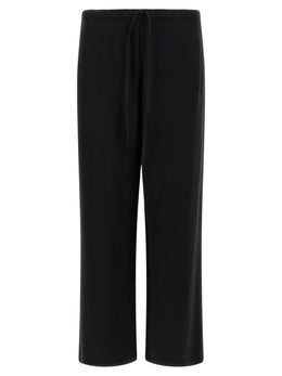 SECOND/LAYER Legere Freizeithose aus Baumwoll-ähnlichem Material in Schwarz