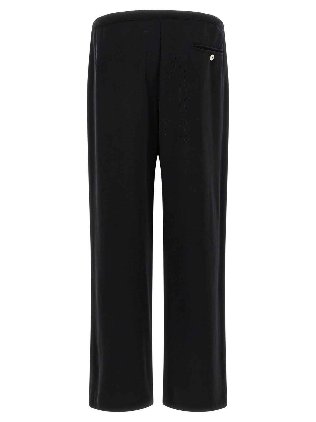 SECOND/LAYER Legere Freizeithose aus Baumwoll-ähnlichem Material in Schwarz