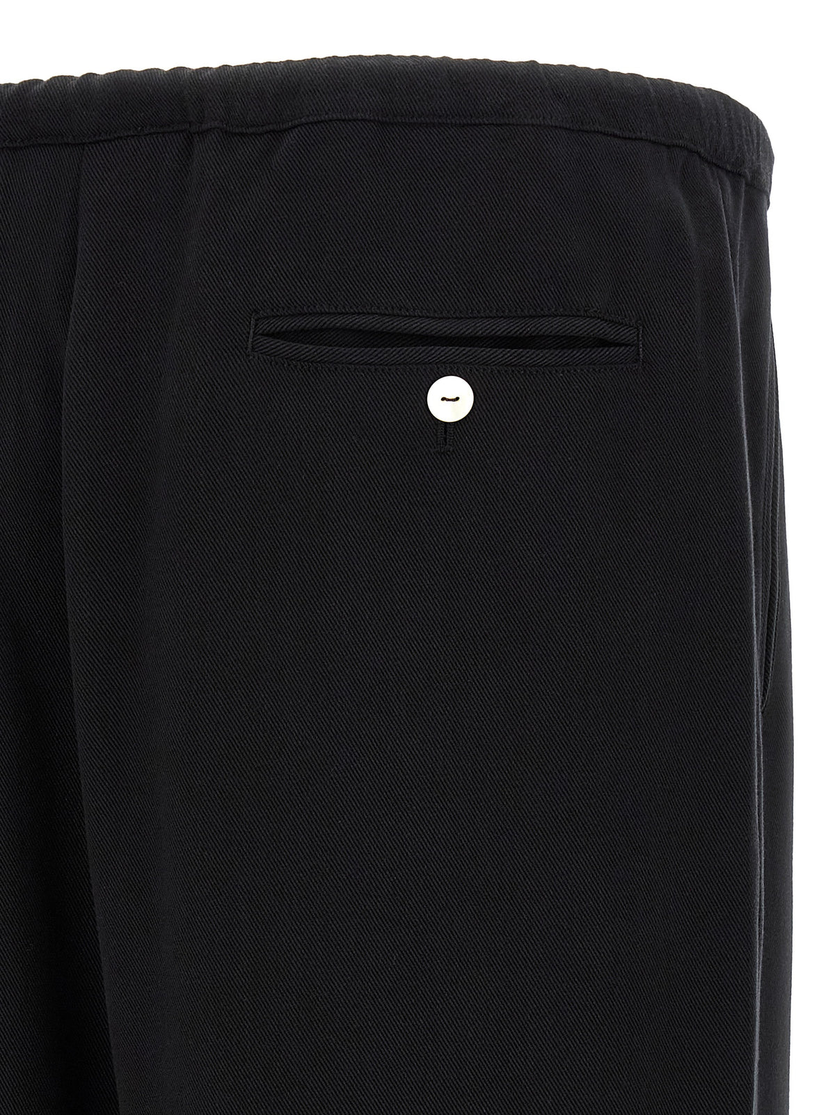 SECOND/LAYER Legere Freizeithose aus Baumwoll-ähnlichem Material in Schwarz