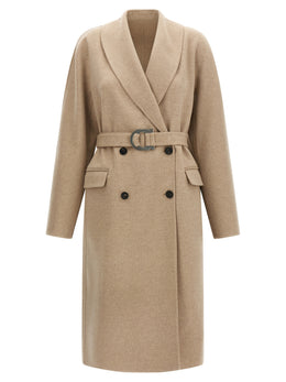 Ferragamo Beige Virgin Wool Coat