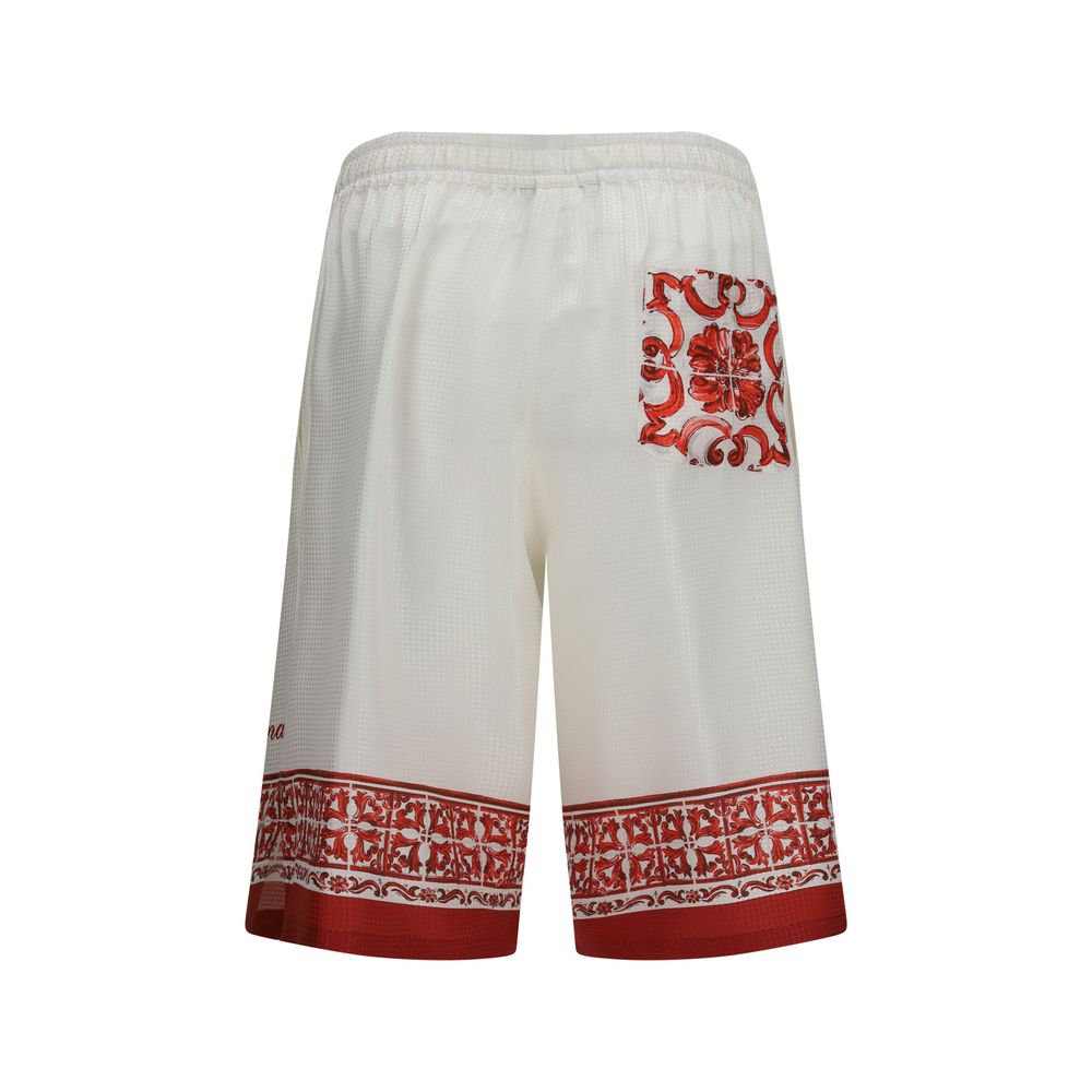 Dolce & Gabbana Mehrfarbige Cargo-Shorts aus Seide