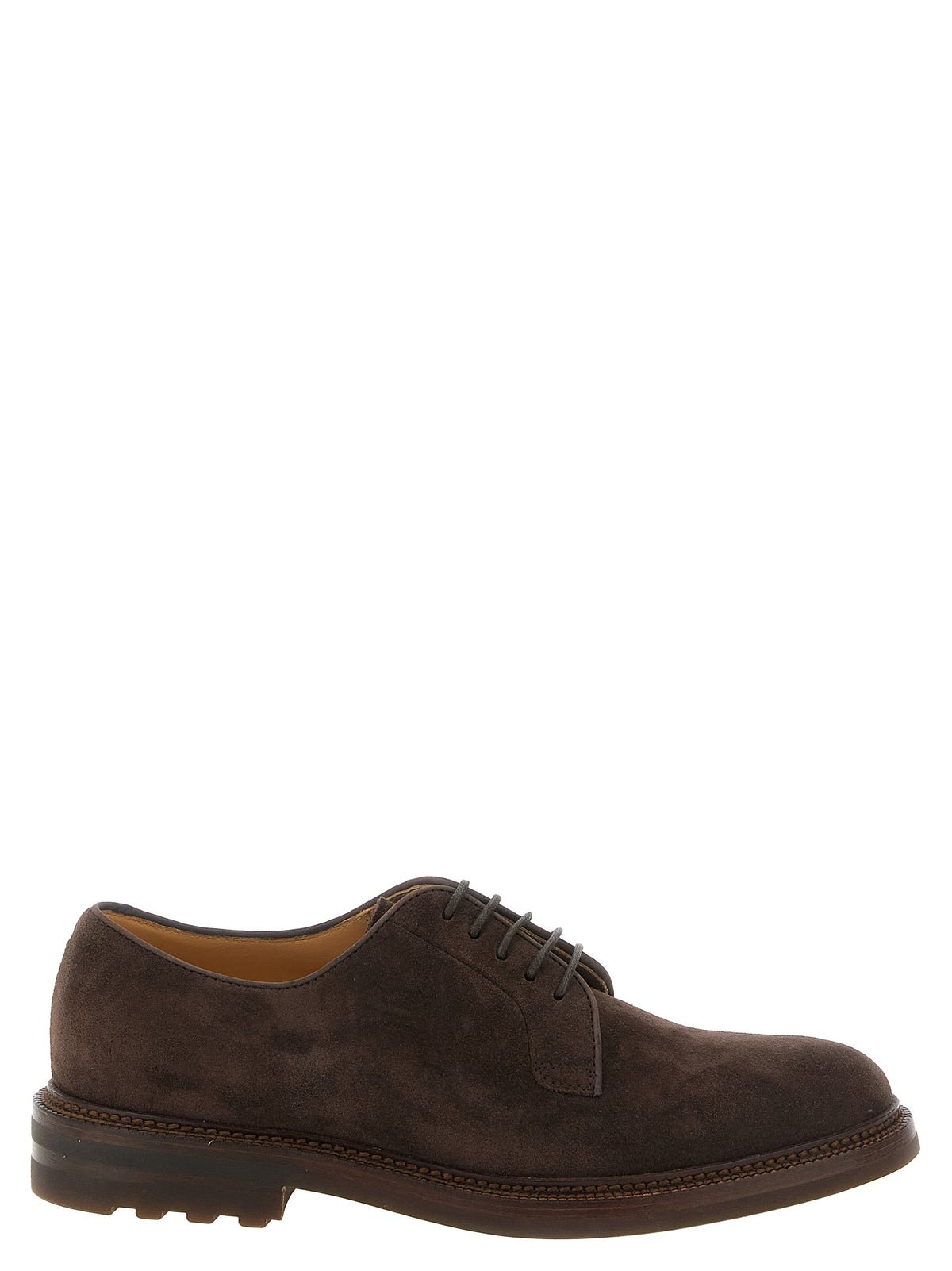 Brunello Cucinelli Braune Kalbsleder Oxford- und Derby-Schuhe