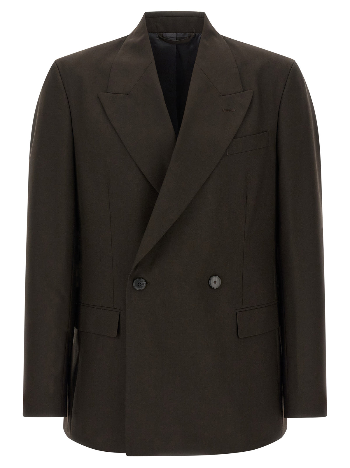 MFPEN Brauner Blazer aus reiner Schurwolle