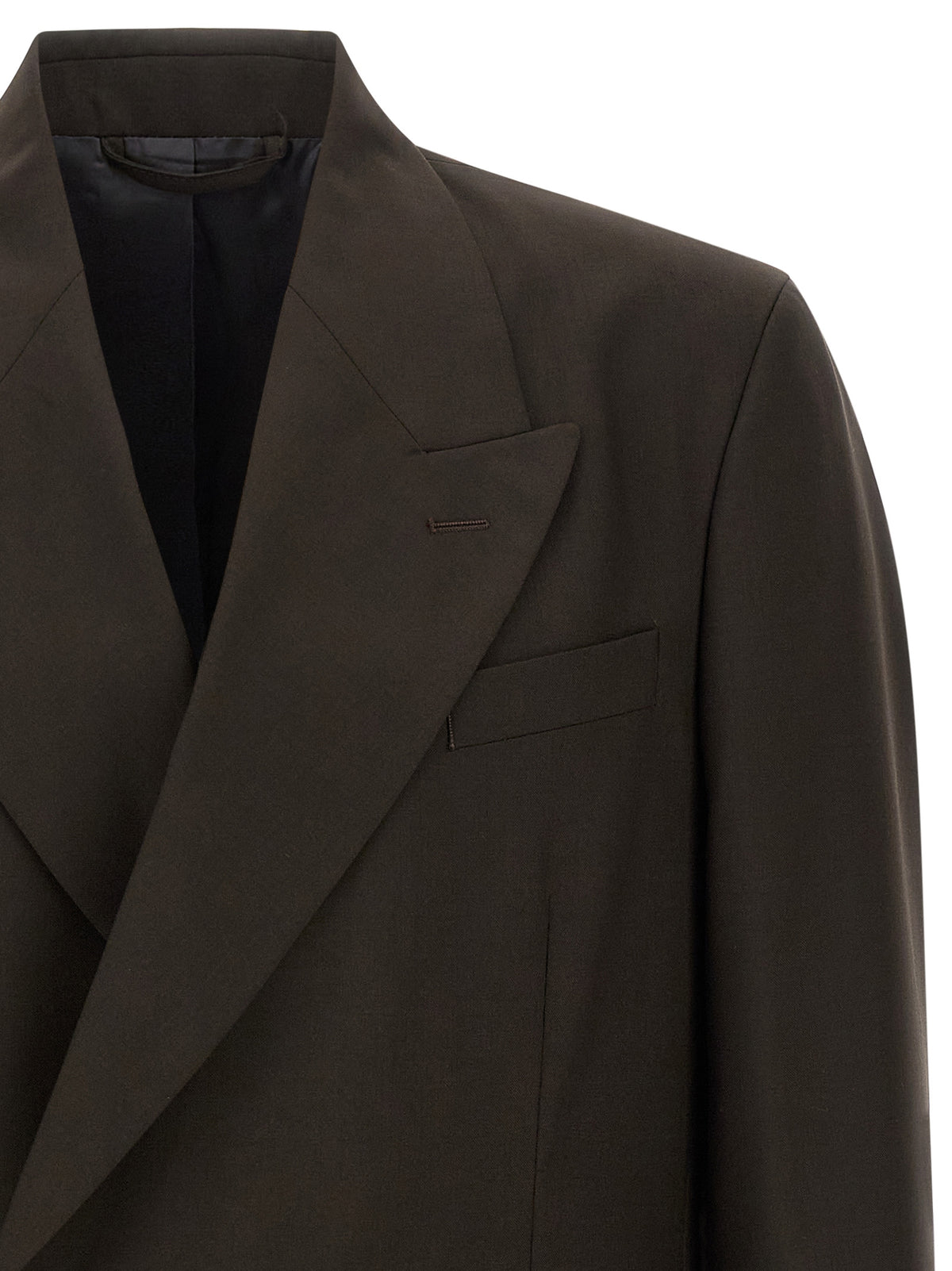 MFPEN Brauner Blazer aus reiner Schurwolle