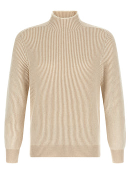 Brunello Cucinelli Beige Cashmere Cardigan