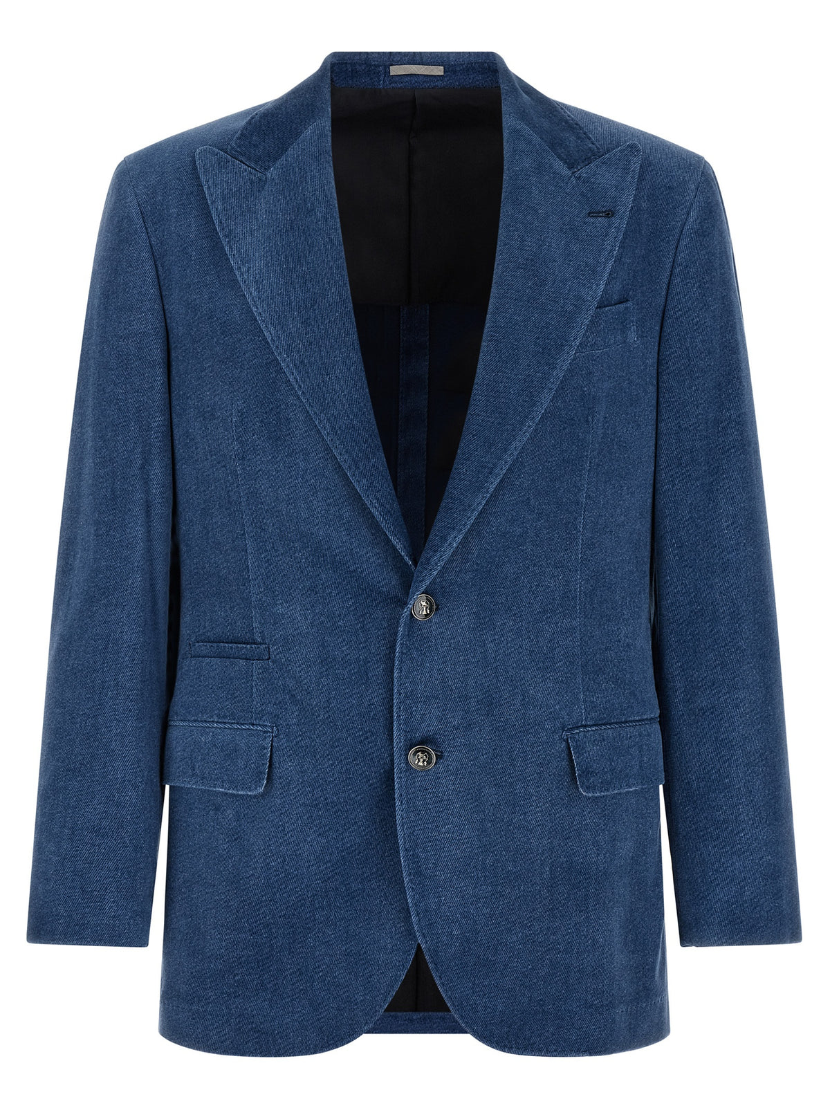 Brunello Cucinelli Blauer Baumwollblazer