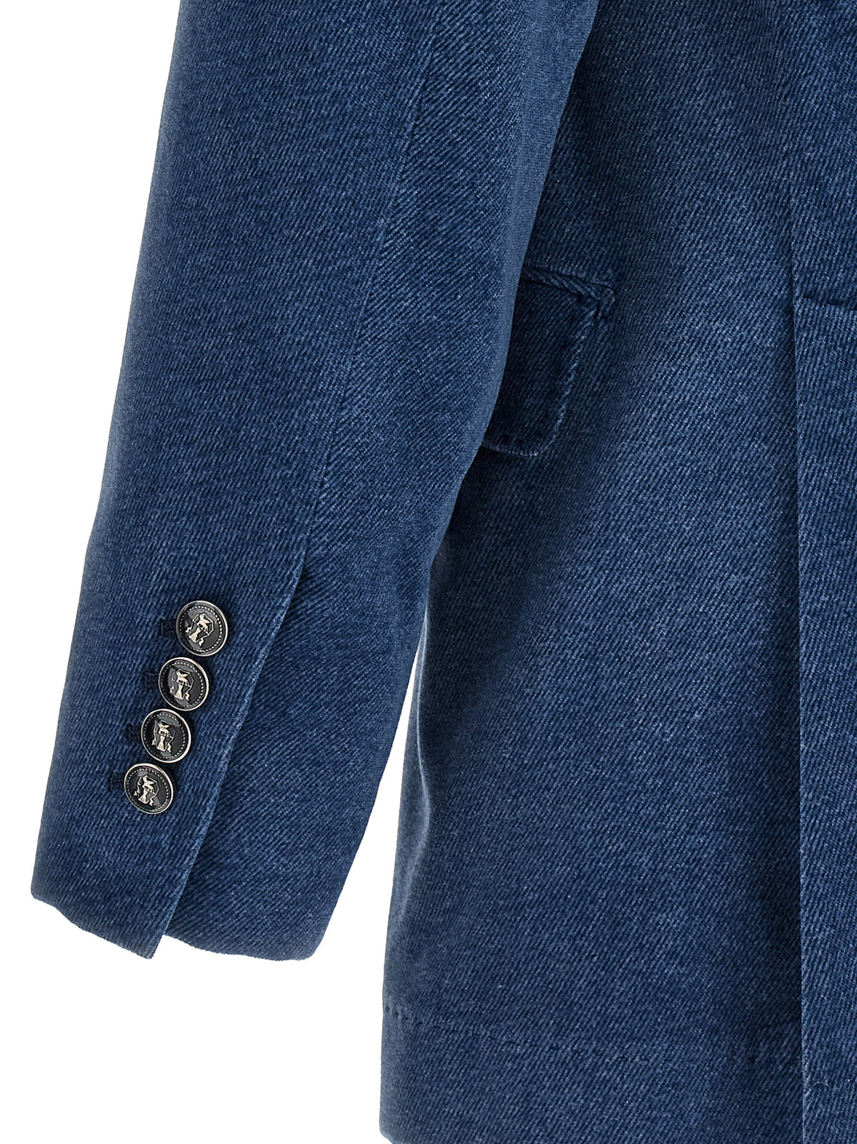Brunello Cucinelli Blauer Baumwollblazer