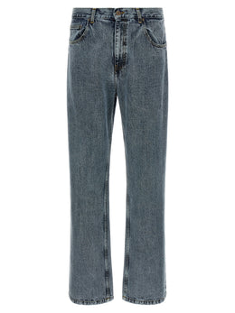 SECOND/LAYER Graue Jeans aus Baumwolle im Relaxed Fit